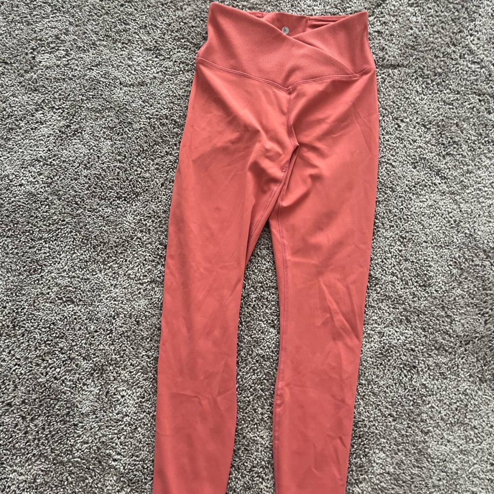 90 degree coral colored leggings XS